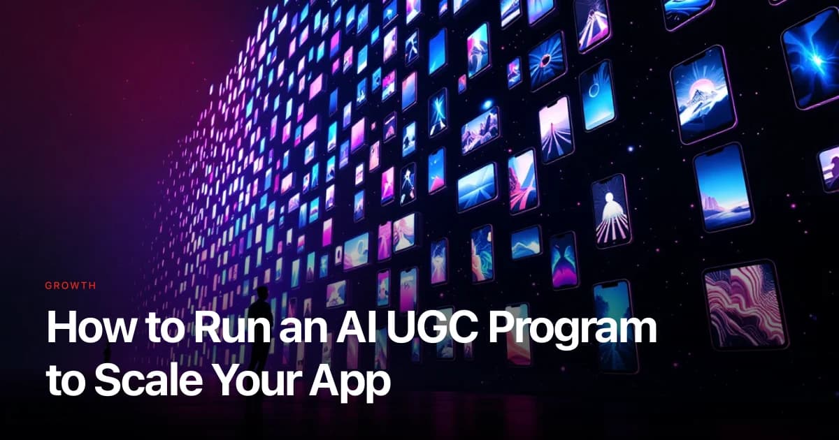 How to Run an AI UGC Program to Scale Your App