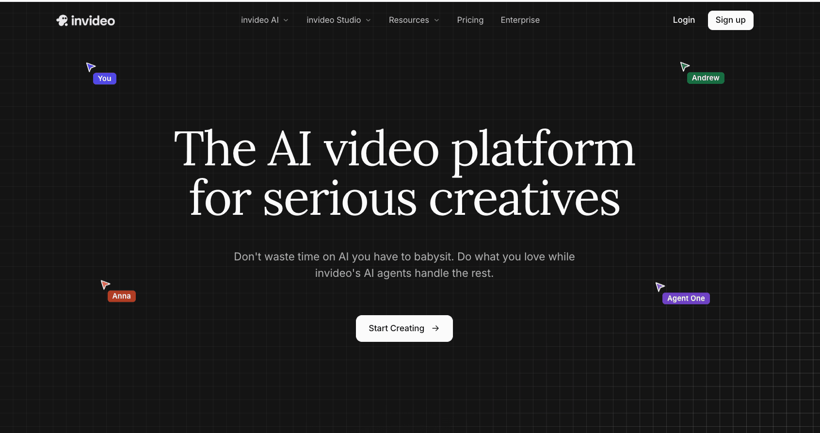 InVideo AI homepage screenshot