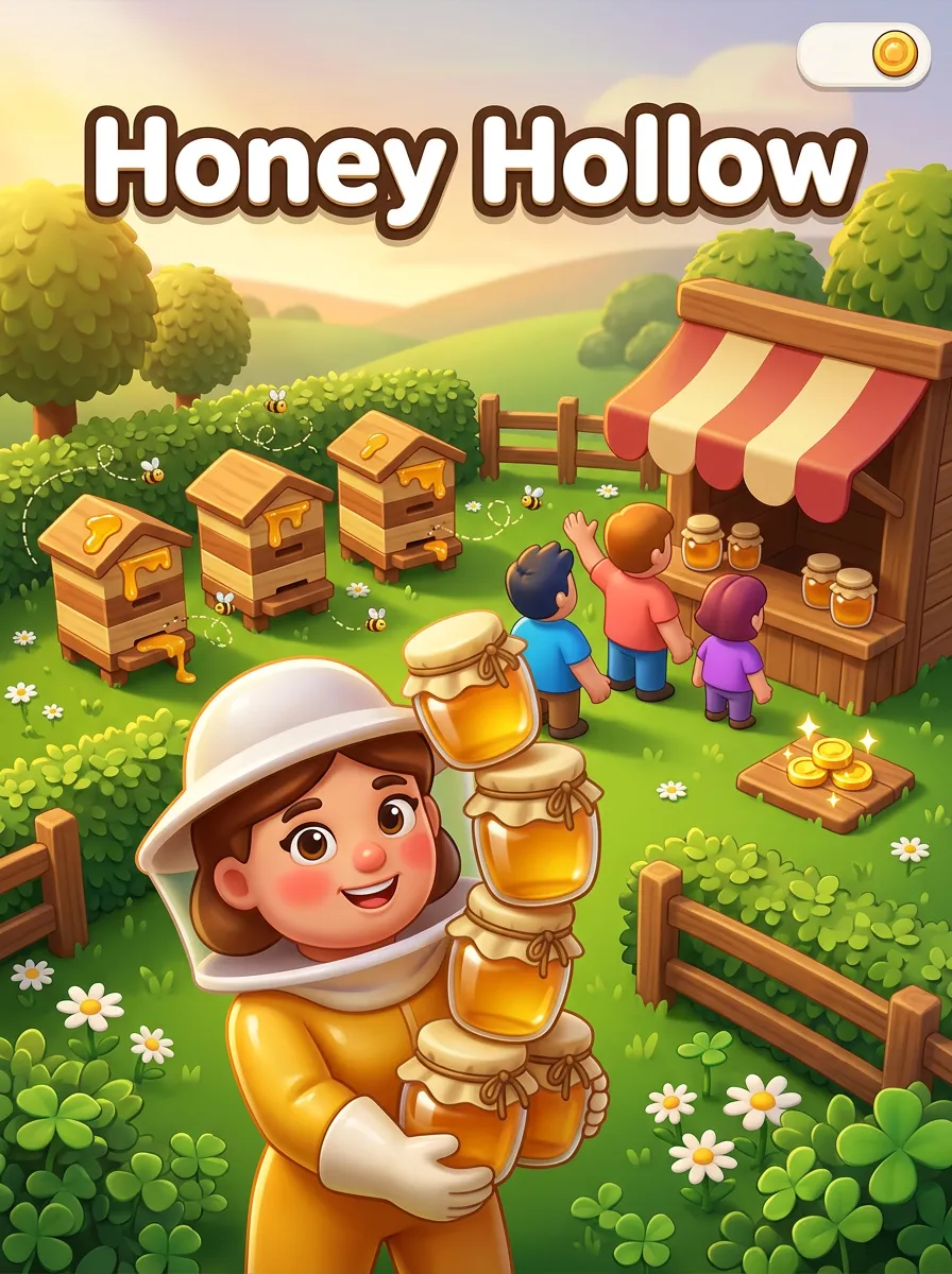 Honey Hollow, a simulation game made with VidGuy