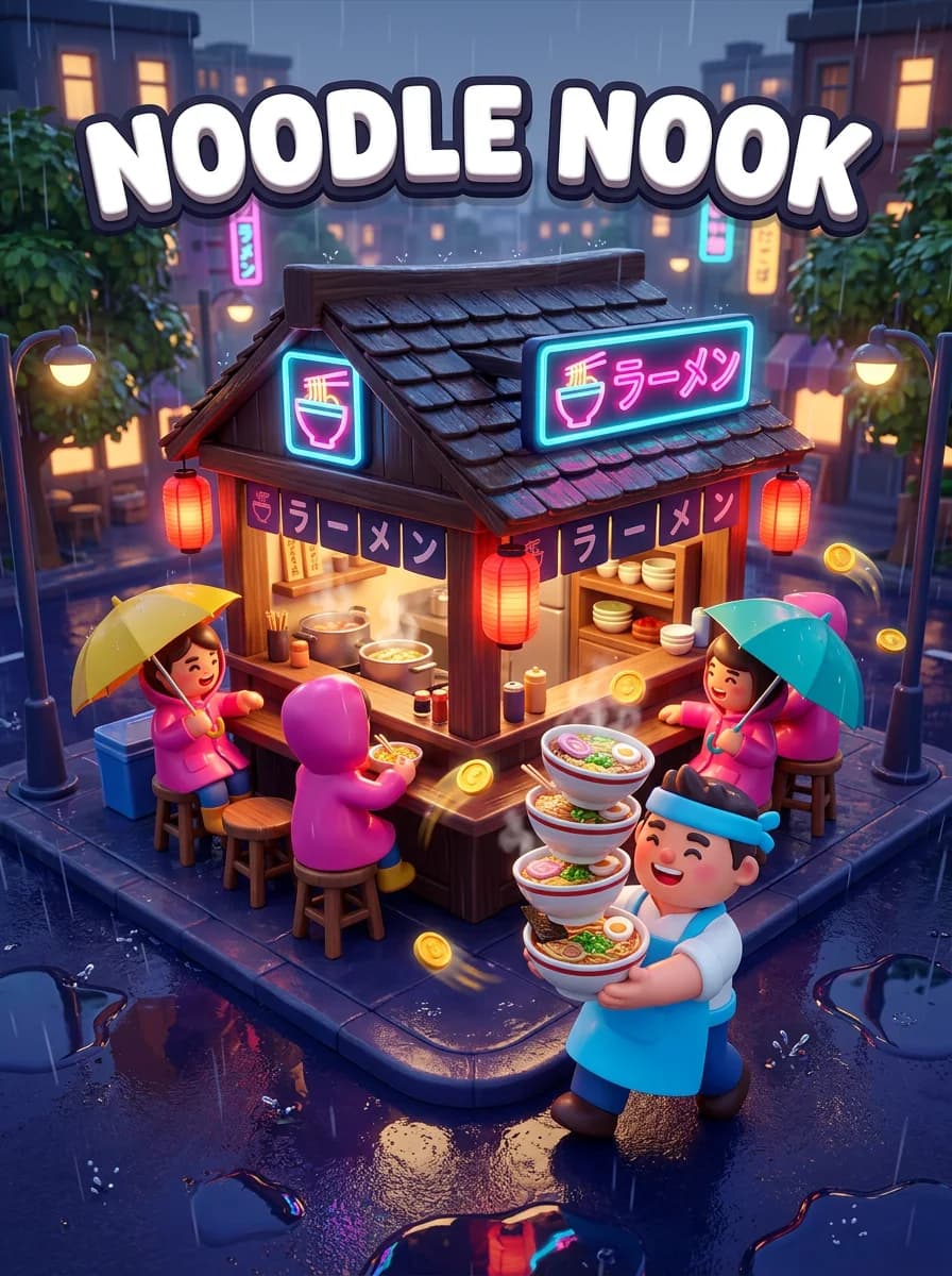 Noodle Nook, a playable game made with VidGuy